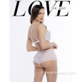 Bra blanc de lingerie sexy et culant